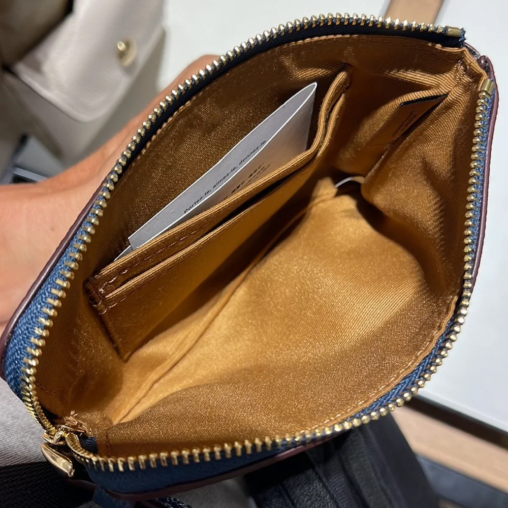 Coach Corner Zip Wristlet IM/Denim - Picture 14 of 16